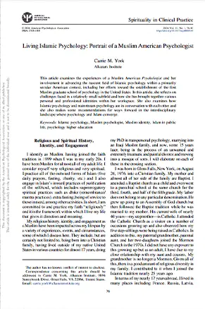 Living Islamic Psychology